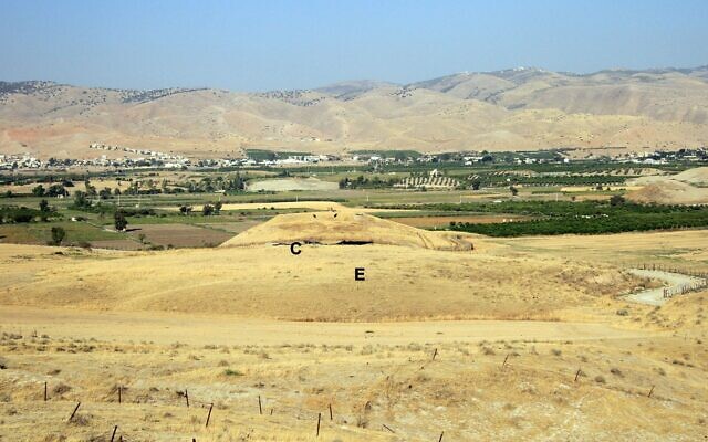 A view of the archaeological site at Tel Tsaf, in the Jordan Valley (Courtesy University of Haifa)