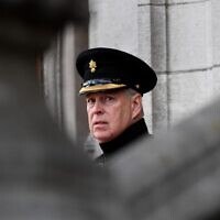 In this file photo taken on September 7, 2019 Britain's Prince Andrew, Duke of York, attends a ceremony commemorating the 75th anniversary of the liberation of Bruges. (JOHN THYS / AFP)