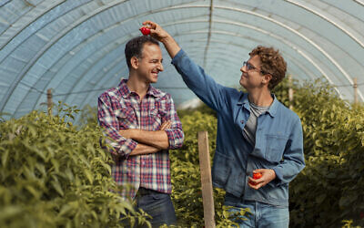Ori Zohar, left, and Ethan Frisch, right, are the founders of the single-origin spice company Burlap & Barrel. (Mark Mahaney/ via JTA)