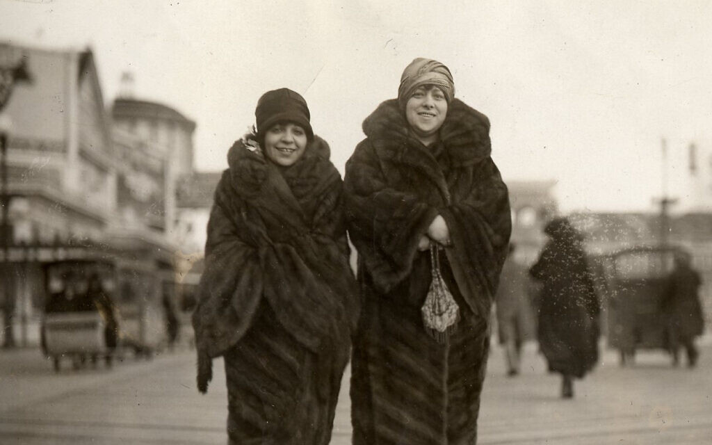 Polly Adler (left) in her first mink coat strolling the boardwalk of Atlantic City, New Jersey, 1924. (Polly Adler Collection courtesy of Eleanor Vera)