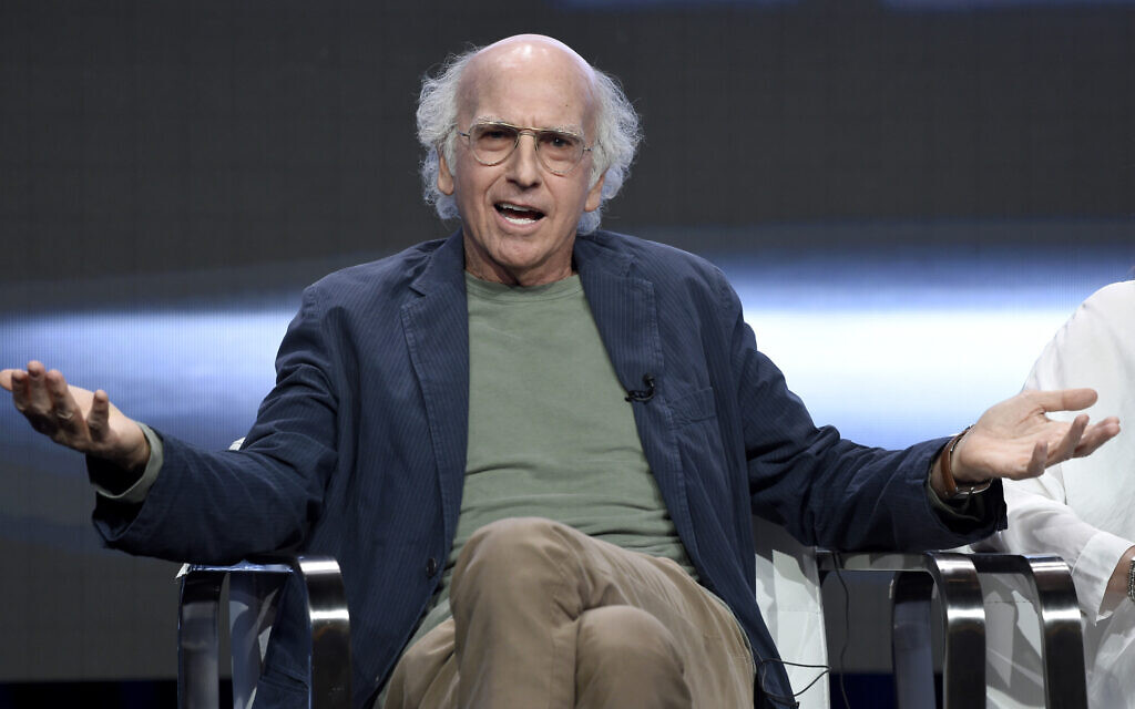 Larry David speaks in the 'Curb Your Enthusiasm' panel during the HBO Television Critics Association Summer Press Tour at the Beverly Hilton on July 26, 2017, in Beverly Hills, California. (Photo by Chris Pizzello/Invision/AP)