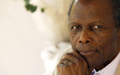Actor Sidney Poitier poses for a portrait in Beverly Hills, California, on June 2, 2008. (AP Photo/Matt Sayles, File)