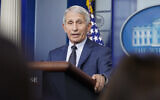 Dr. Anthony Fauci, director of the National Institute of Allergy and Infectious Diseases, speaks during the daily briefing at the White House in Washington, Dec. 1, 2021. (Susan Walsh/AP)