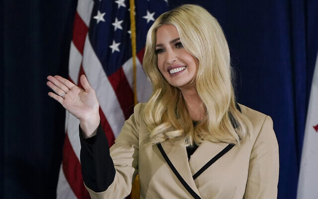 Ivanka Trump waves to supporters during a campaign event, on November 2, 2020, at the Iowa State Fairgrounds, in Des Moines, Iowa. (AP Photo/Charlie Neibergall, File)