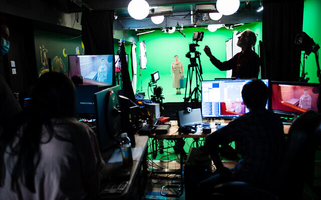 Behind the scenes of 'Witness,' a new online production by the Arlekin Players. (Courtesy)