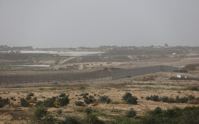 View of the barrier along the Israel-Gaza border, on December 8, 2021. (Flash90)