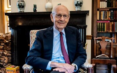 Stephen Breyer during in his office in Washington, D.C., in August 2021. (Bill O'Leary/The Washington Post via JTA)