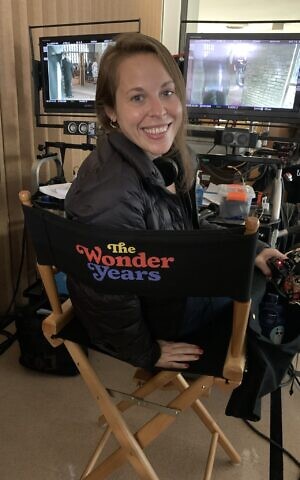 Screenwriter Yael Galena on the set of ‘The Wonder Years’ reboot. (Courtesy of Galena)