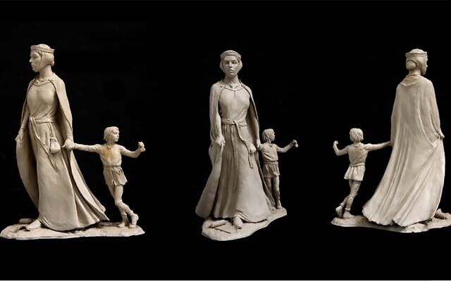 An initial model for the statue of Licoricia of Winchester scheduled to be unveiled in that city in the United Kingdom in February 2022. (The Licoricia of Winchester Appeal/Facebook via JTA)