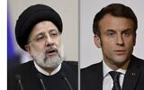 This combination of file pictures shows French President Emmanuel Macron (right) and Iranian President Ebrahim Raisi. (AP)