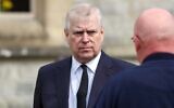 Britain's Prince Andrew attends a Sunday service in, Windsor, England, April 11, 2021. (Steve Parsons/Pool Photo via AP, File)