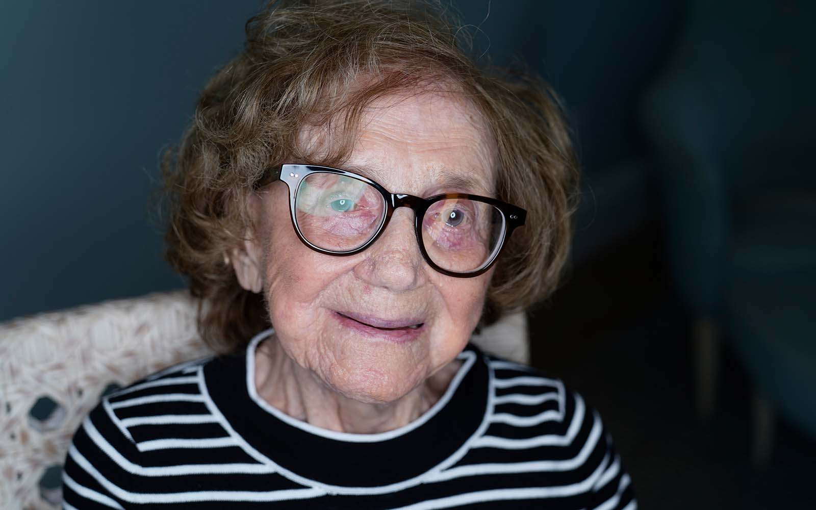 Holocaust survivor Ruth Salton in Westlake, Texas, October 2, 2021. (AP Photo/LM Otero)