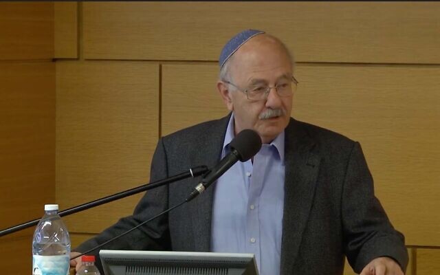 David Blumberg, head of Israel's National Library. (Screenshot/YouTube)
