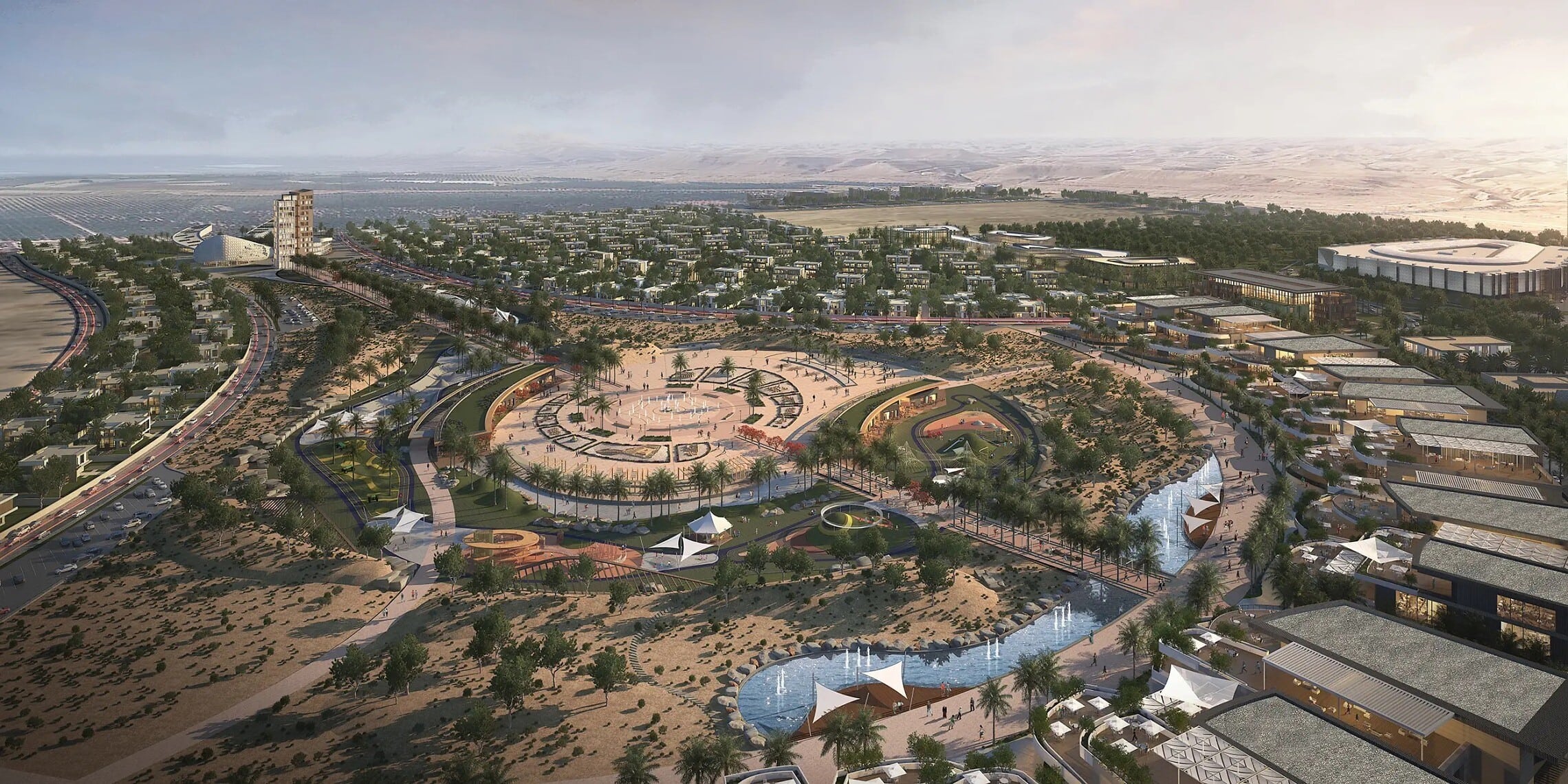 A rendering of the Jericho Gate neighborhood in Jericho, West Bank. (Courtesy: SP Architects)