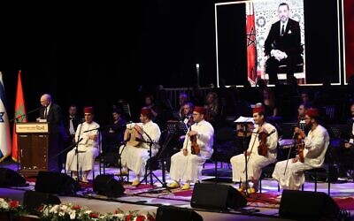 Visiting Moroccan musicians playing with the Andalusian Orchestra Ashdod for the 2021-2022 year. (Courtesy: Rafi Daluya)