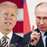 This combination of file photos shows Joe Biden (left) and Russian President Vladimir Putin. (Jim Watson and Grigory Dukor/Various Sources/AFP)