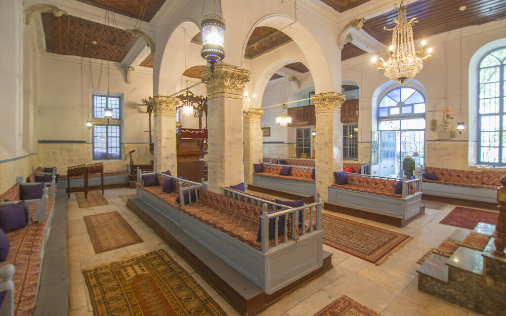 The Shalom synagogue is part of the Izmir Jewish Heritage project. (Nesim Bencoya/via JTA)