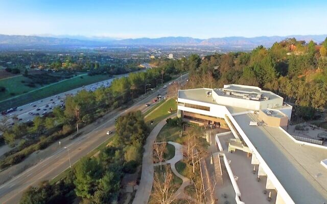 An aerial view of American Jewish University's Sunny & Isadore Familian Campus in the Bel Air neighborhood of Los Angeles. (Courtesy of Communications Department, AJU).