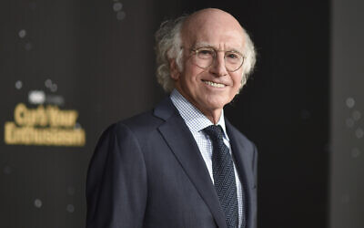 Larry David arrives at the premiere of "Curb Your Enthusiasm" on Tuesday, Oct. 19, 2021, at Paramount Studios in Los Angeles. (Photo by Richard Shotwell/Invision/AP)