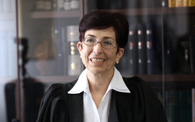 Judge Dvora Berliner, while serving as President of the Tel Aviv District Court, in 2010. (Yossi Zamir/Flash 90)