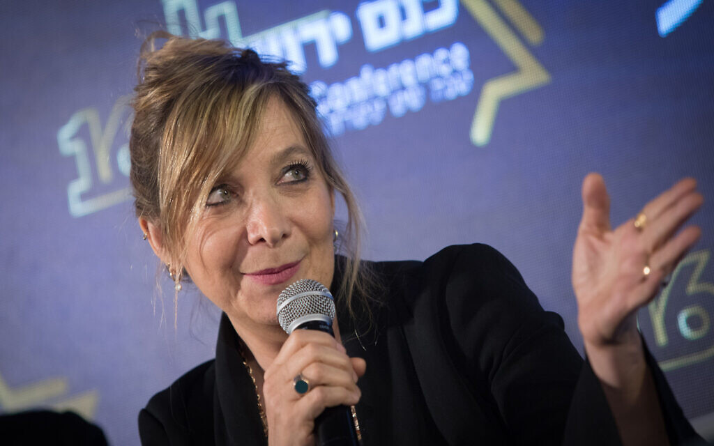 Then Justice Ministry director-general Emi Palmor speaks at the Jerusalem Conference of the 'Besheva' group, on February 11, 2019. (Noam Revkin)