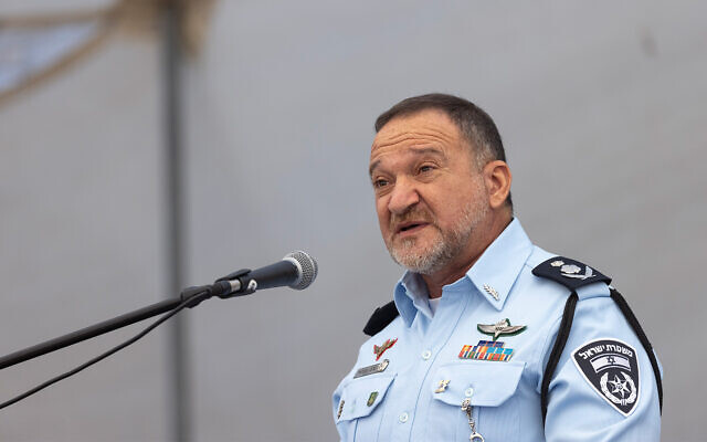 Police chief Kobi Shabtai at a police ceremony in Jerusalem, on September 5, 2021. (Olivier Fitoussi/Flash90)