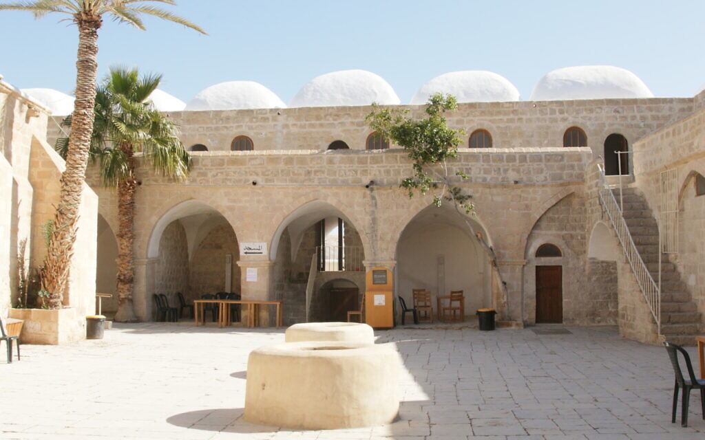 Exterior front of the Nabi Musa shrine. (Shmuel Bar-Am)
