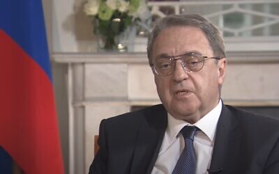Russia's Deputy Foreign Minister Mikhail Bogdanov. (Video screenshot)