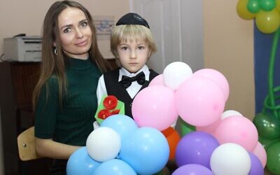 Viktoria Smyrnova and son Mark. (Courtesy)