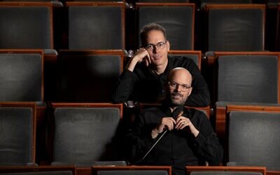 Zohar Sharon, left and Roi Oppenheim of The Revolution Orchestra, currently performing 'The Roosters -- The Remix' over several dates in March 2022 (Courtesy The Revolution Orchestra)