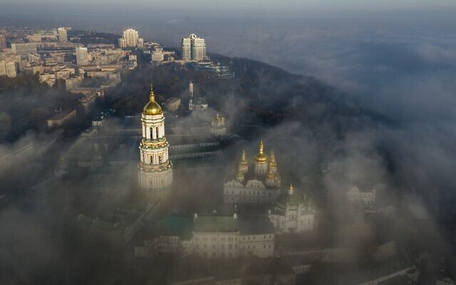 Morning fog surrounds the thousand-year-old Monastery of the Caves, also known as Kyiv-Pechersk Lavra, one of the holiest sites of Eastern Orthodox Christians, in Kyiv, Ukraine, on November 10, 2018. (AP Photo/Evgeniy Maloletka, File)