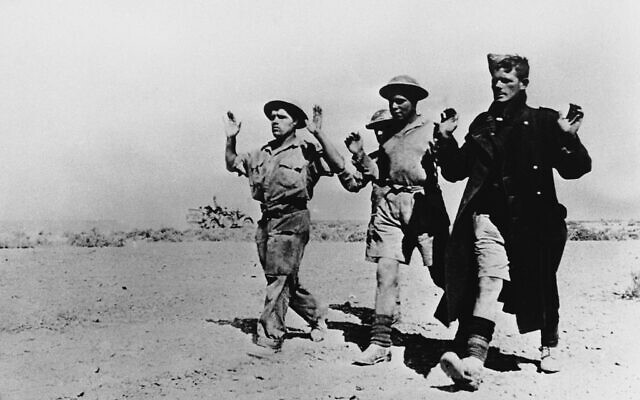 British soldiers in Tobruk, Libya, surrendering to German forces on July 8, 1942. (AP Photo)