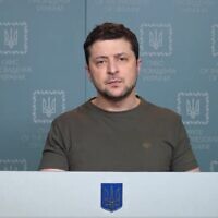 Ukraine's President Volodymyr Zelensky  in a video address posted to Facebook, March 2, 2022 (Screen grab)