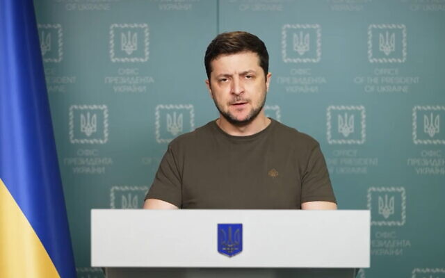 Ukraine's President Volodymyr Zelensky in a video address posted to Facebook, on March 4, 2022. (Screenshot)