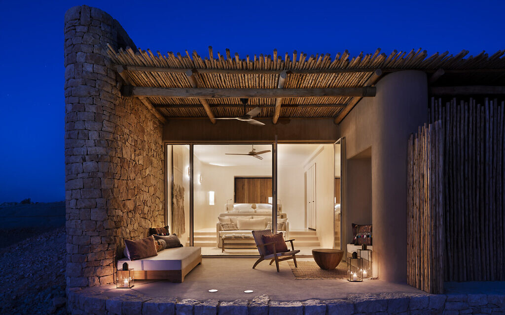 A view of a suite at Six Senses Shaharut, which opened in August 2021 in Israel's Negev Desert (Courtesy Assaf Pinchuk)
