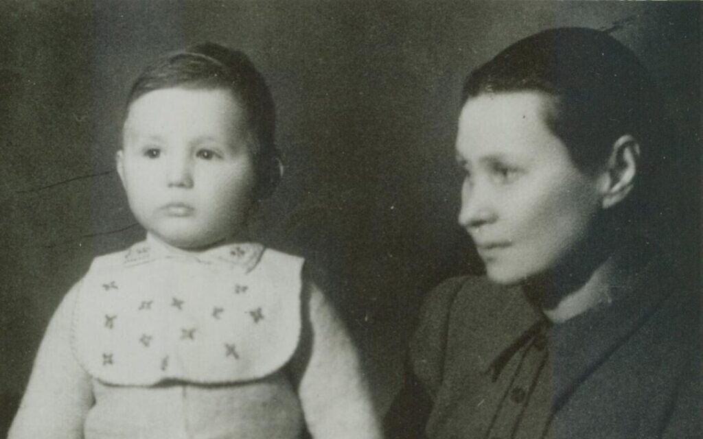 Abe Foxman (left) stands with his Polish Catholic Nanny, Bronislawa Kurpitaken, in Vilnius, Lithuania, September 1941. (Abe Foxman/AP)