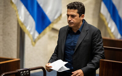 MK Amichai Chikli at the Knesset in Jerusalem on February 7, 2022. (Yonatan Sindel/Flash90)