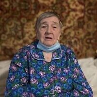 Holocasut survivor Vanda Semyonovna Obiedkova, 91, died in Mariupol earlier in April. (CHABAD OF MARIUPOL / CHABAD.ORG)