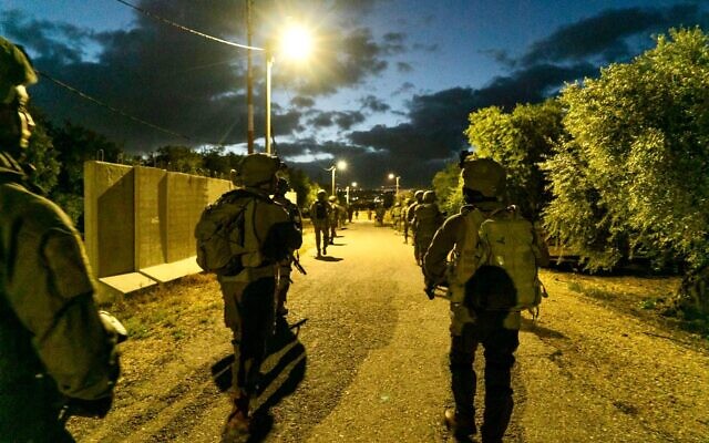 IDF soldiers are seen operating in the West Bank, on April 13, 2022. (Israel Defense Forces)