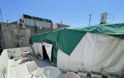 A rooftop tent, advertised as a single-room apartment, in north Tel Aviv, April 24, 2022. (Yad2)