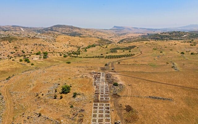 Hellenistic-era farmstead uncovered in the Galilee during salvage excavations ahead of a pipe bring desalinized water to the Sea of Galilee. (Assaf Peretz, Israel Antiquities Authority)