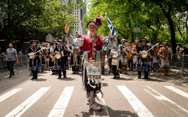 The Celebrate Israel Parade in New York City, May 22, 2022. (Luke Tress/Times of Israel)