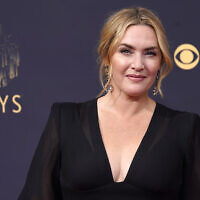 Kate Winslet arrives at the 73rd Primetime Emmy Awards on Sunday, Sept. 19, 2021, at L.A. Live in Los Angeles. (Chris Pizzello/AP)