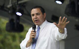 Rep. Henry Cuellar speaks at a campaign event on May 4, 2022 in San Antonio, Texas. (AP Photo/Eric Gay)
