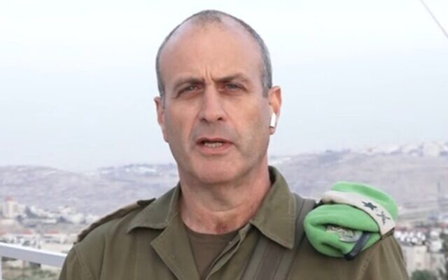 IDF Central Command chief Maj.-Gen. Yehuda Fuchs speaks to Channel 12, May 11, 2022 (Channel 12 screenshot)