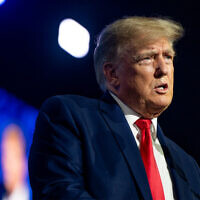 Former US president Donald Trump speaks during the National Rifle Association (NRA) annual convention on May 27, 2022 in Houston, Texas. (Brandon Bell/Getty Images/AFP)