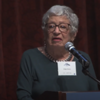 Midge Decter receives the Sidney Hook Award at the 2013 NAS Conference in New York, March 2, 2013. (Screenshot/YouTube)