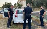 Police investigating the death of a 3-year-old boy who died after being stuck in a car in Eliakim, northern Israel, May 27, 2022. (Israel Police)