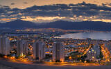 The southern Israeli city of Eilat at dusk, April 2021. (gorsh13 via iStock by Getty Images)