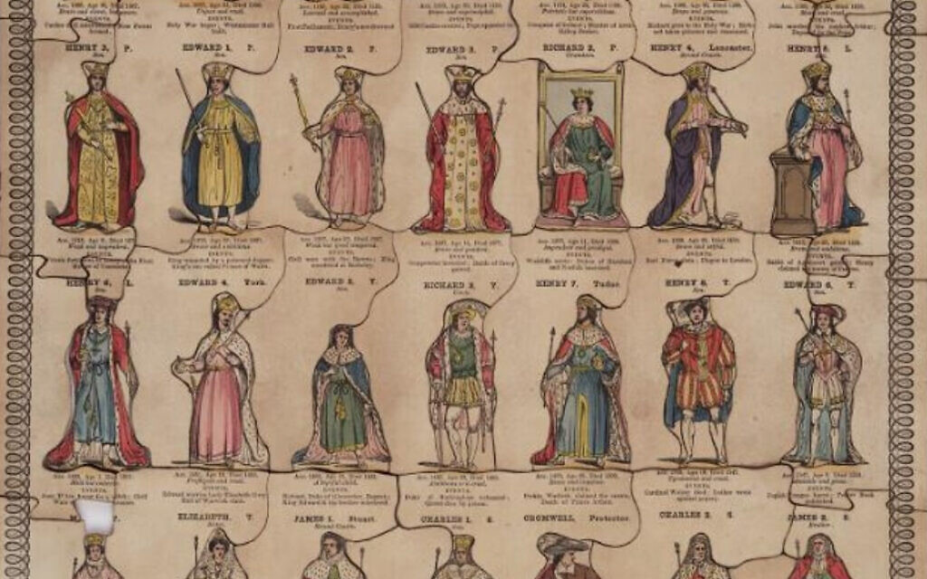 Detail from 19th century jigsaw puzzle of British royalty. (Courtesy of the Bodleian Libraries, Oxford University)